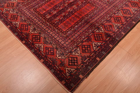 Khan Mohammadi Red Hand Knotted 51 X 83 Area Rug 100-109026 Image 8