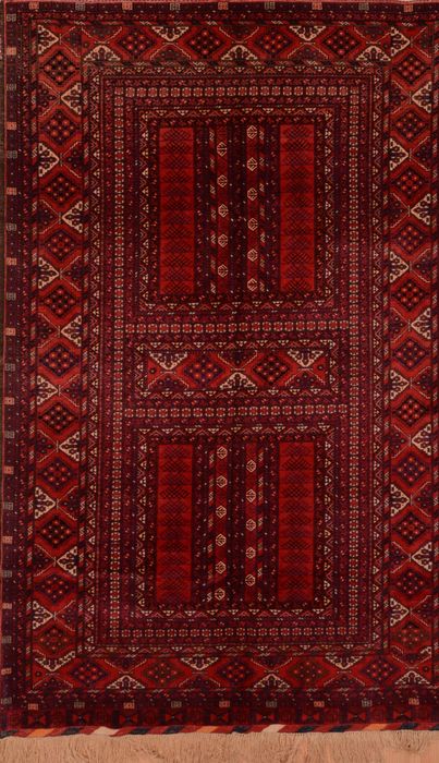 Khan Mohammadi Red Hand Knotted 51 X 83 Area Rug 100-109026 Image 0