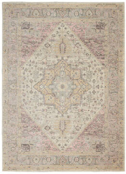 Nourison Tranquil Beige Rectangle 6x9 ft Polypropylene Carpet 109028