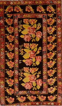 Armenian Armenian Blue Rectangle 5x8 ft Wool Carpet 109036