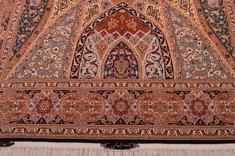 Tabriz Beige Hand Knotted 67 X 100 Area Rug 114-109043 Image 13