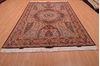 Tabriz Beige Hand Knotted 67 X 100  Area Rug 114-109043 Thumb 1