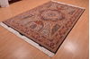 Tabriz Beige Hand Knotted 67 X 100  Area Rug 114-109043 Thumb 2
