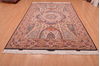 Tabriz Beige Hand Knotted 67 X 100  Area Rug 114-109043 Thumb 4