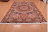 Tabriz Beige Hand Knotted 69 X 911  Area Rug 114-109044 Thumb 4