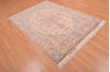 Tabriz Beige Hand Knotted 411 X 68  Area Rug 114-109046 Thumb 6