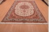 Tabriz Beige Hand Knotted 68 X 99  Area Rug 114-109047 Thumb 1