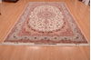 Tabriz Beige Hand Knotted 68 X 99  Area Rug 114-109047 Thumb 4