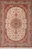 Tabriz Beige Hand Knotted 68 X 99  Area Rug 114-109047 Thumb 0