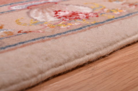 Tabriz Beige Hand Knotted 67 X 100 Area Rug 114-109048 Image 15