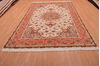 Tabriz Beige Hand Knotted 66 X 82  Area Rug 114-109049 Thumb 1