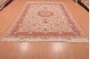 Tabriz Beige Hand Knotted 67 X 103  Area Rug 114-109051 Thumb 1