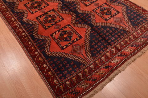 Khan Mohammadi Blue Hand Knotted 54 X 78 Area Rug 100-109057 Image 15