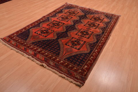 Khan Mohammadi Blue Hand Knotted 54 X 78 Area Rug 100-109057 Image 2