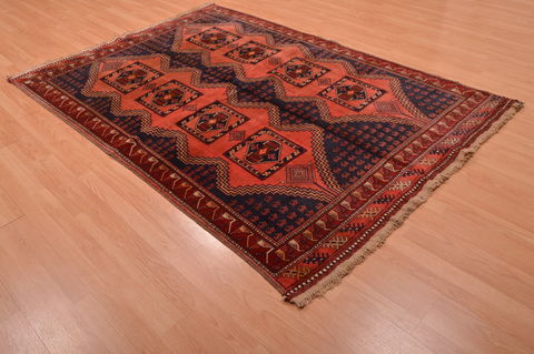 Khan Mohammadi Blue Hand Knotted 54 X 78 Area Rug 100-109057 Image 3