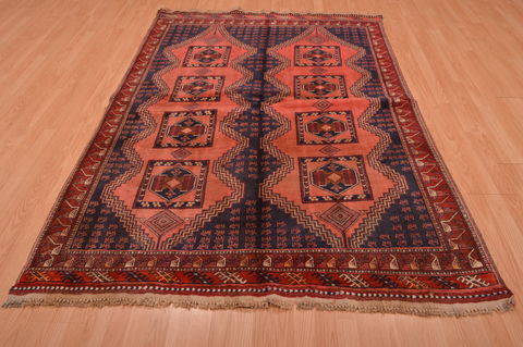 Khan Mohammadi Blue Hand Knotted 54 X 78 Area Rug 100-109057 Image 4