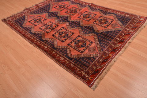 Khan Mohammadi Blue Hand Knotted 54 X 78 Area Rug 100-109057 Image 6