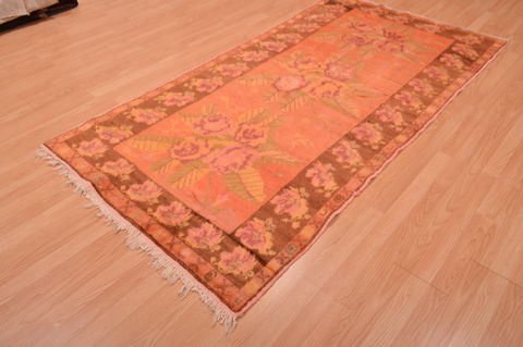 Daghestan Orange Hand Knotted 41 X 82 Area Rug 100-109062 Image 6