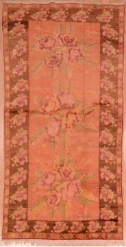 Armenian Daghestan Orange Rectangle 5x8 ft Wool Carpet 109062