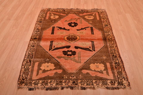 Gabbeh Brown Hand Knotted 30 X 50 Area Rug 100-109063 Image 1