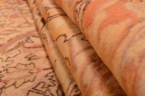 Tabriz Beige Hand Knotted 95 X 124 Area Rug 100-109064 Image 16
