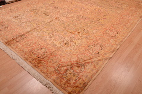 Tabriz Beige Hand Knotted 95 X 124 Area Rug 100-109064 Image 6