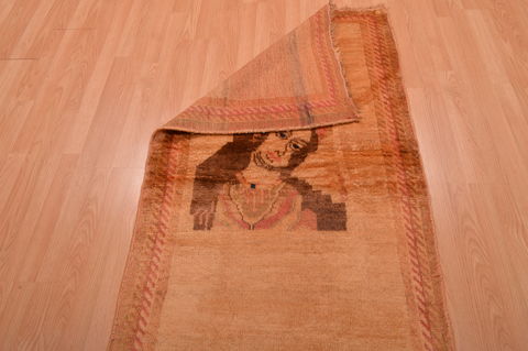 Gabbeh Beige Hand Knotted 30 X 54 Area Rug 100-109065 Image 11