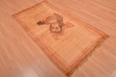 Gabbeh Beige Hand Knotted 30 X 54 Area Rug 100-109065 Image 6