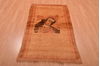 Gabbeh Beige Hand Knotted 30 X 54 Area Rug 100-109065 Thumb 1