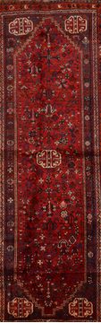 Persian Qashqai Red Runner 10 to 12 ft Wool Carpet 109069