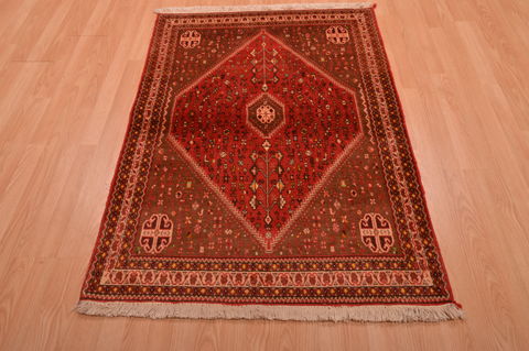 Abadeh Red Hand Knotted 35 X 52 Area Rug 100-109070 Image 1