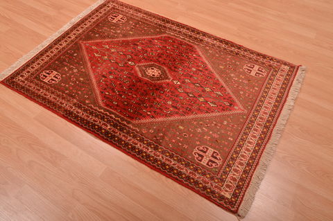Abadeh Red Hand Knotted 35 X 52 Area Rug 100-109070 Image 3