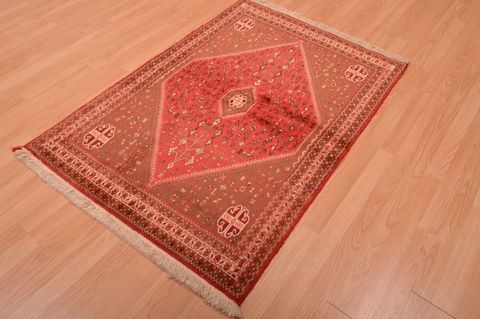 Abadeh Red Hand Knotted 35 X 52 Area Rug 100-109070 Image 5