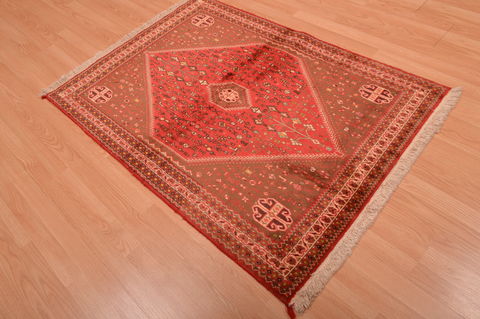 Abadeh Red Hand Knotted 35 X 52 Area Rug 100-109070 Image 6