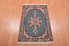 Nain Blue Square Hand Knotted 110 X 21 Area Rug 100-109082 Thumb 1