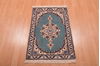 Nain Blue Square Hand Knotted 110 X 21  Area Rug 100-109082 Thumb 1