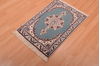 Nain Blue Square Hand Knotted 110 X 21  Area Rug 100-109082 Thumb 5
