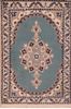 Nain Blue Square Hand Knotted 110 X 21  Area Rug 100-109082 Thumb 0