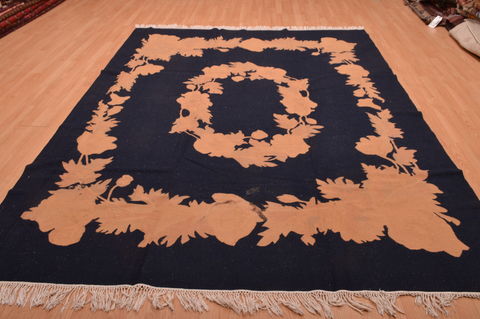 Kilim Black Flat Woven 711 X 98 Area Rug 100-109092 Image 1