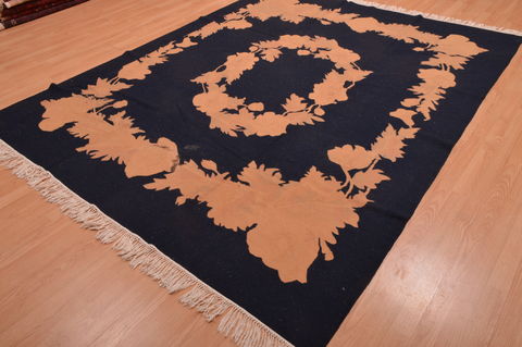 Kilim Black Flat Woven 711 X 98 Area Rug 100-109092 Image 4