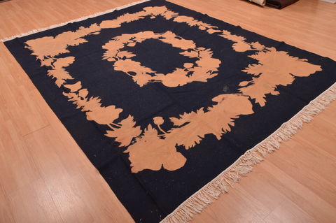 Kilim Black Flat Woven 711 X 98 Area Rug 100-109092 Image 5