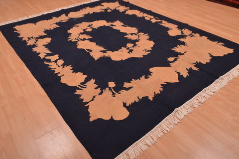 Kilim Black Flat Woven 711 X 98 Area Rug 100-109092 Image 7