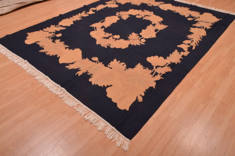 Kilim Black Flat Woven 711 X 98 Area Rug 100-109092 Image 8