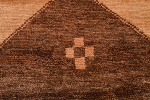 Gabbeh Beige Hand Knotted 44 X 52 Area Rug 100-109093 Image 6
