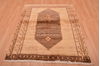 Gabbeh Beige Hand Knotted 44 X 52  Area Rug 100-109093 Thumb 4