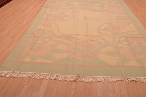 Kilim Beige Hand Knotted 78 X 93 Area Rug 100-109102 Image 1