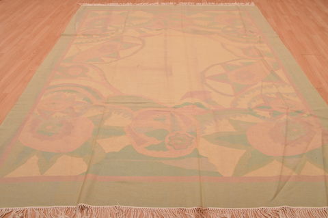 Kilim Beige Hand Knotted 78 X 93 Area Rug 100-109102 Image 2