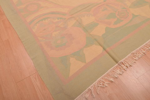 Kilim Beige Hand Knotted 78 X 93 Area Rug 100-109102 Image 5