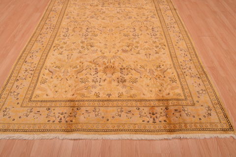 Tabriz Beige Hand Knotted 62 X 84 Area Rug 100-109104 Image 10