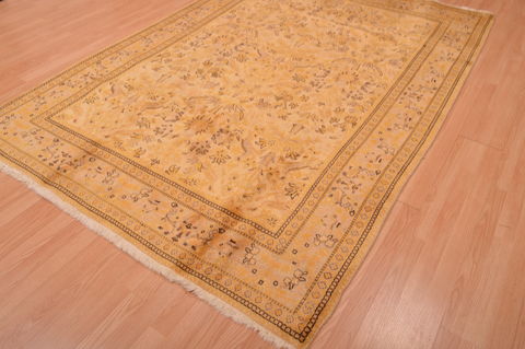 Tabriz Beige Hand Knotted 62 X 84 Area Rug 100-109104 Image 11